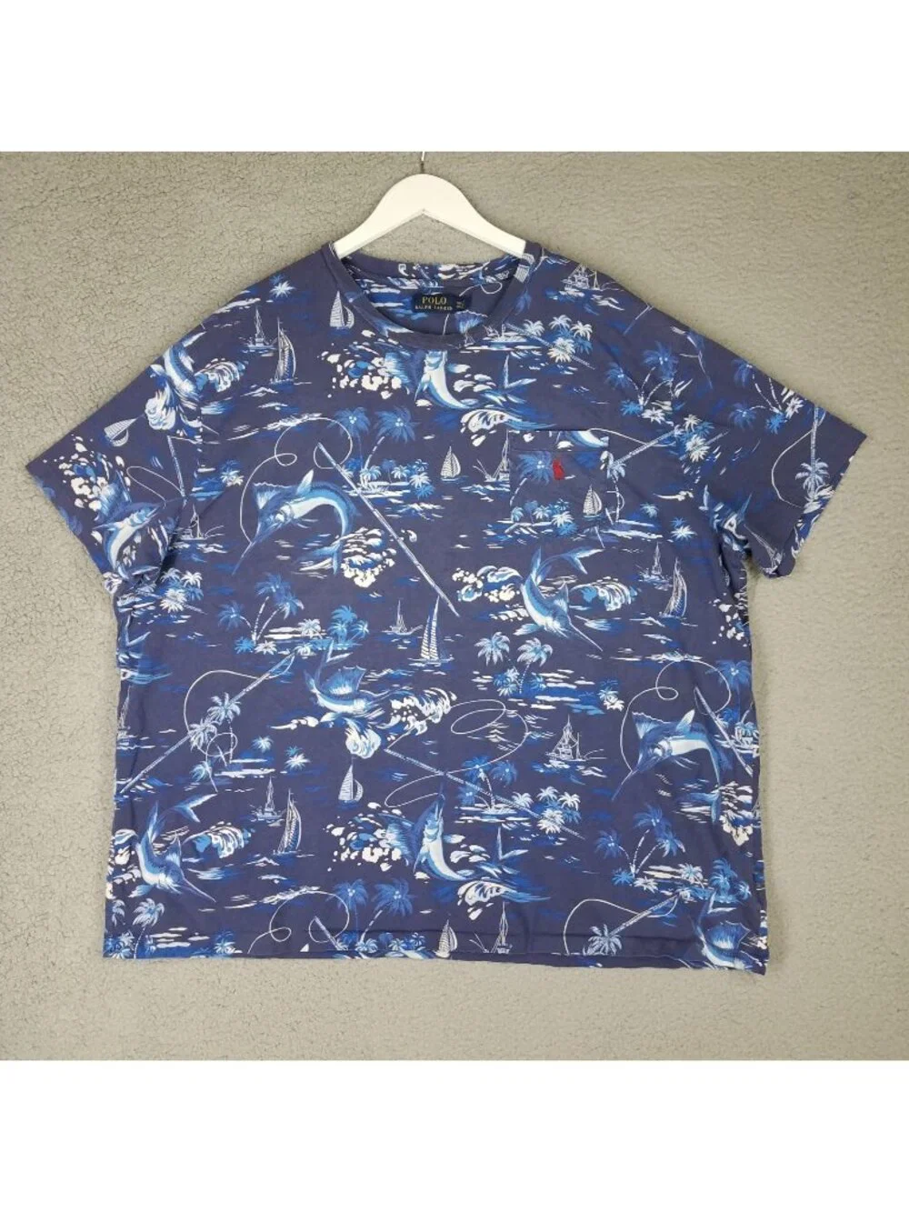 Polo Ralph Lauren T-Shirt Men's 3XB Big Hawaiian Swordfish Island Travel Casual